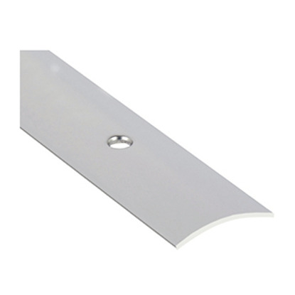 Seuil demi-bombé 30 mm adhésif, inox, épaisseur 1mm, longueur 0.63m, Romus