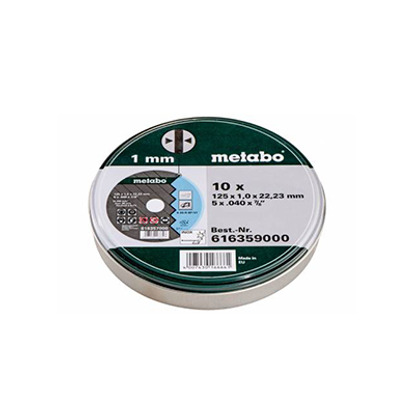 10 meules de tronçonnage SP 125 x 1,0 x 22,23 Inox, TF 41 Metabo