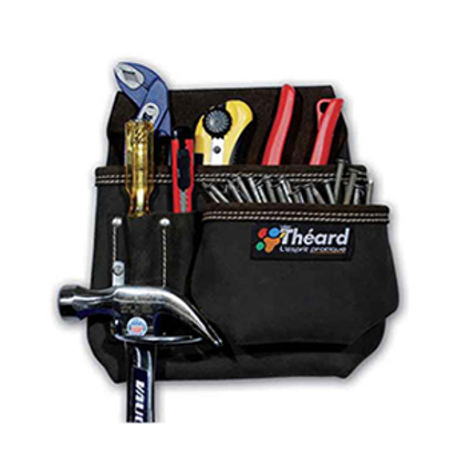 Poche à outils cuir tanné et huilé 5 poches Théard
