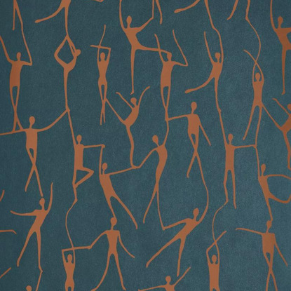 Alberto cuivre Collection Iconic Papier peint Casadeco