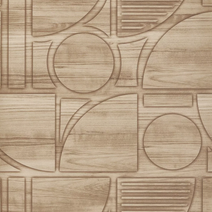 Bois gravure 3D Beige Papier peint Lutèce Collection Reality