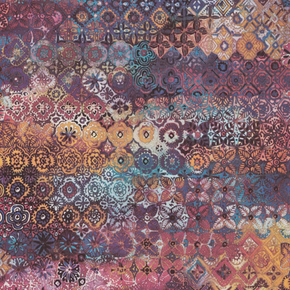 Mosaïque Orientale Rose prune Papier peint Lutèce Collection Reality 51220303
