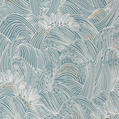 Marée Haute bleu persan Collection L'île aux oiseaux Papier peint Casamance