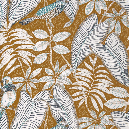 Sibia moutarde Collection Orphée Papier peint Casamance