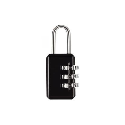Cadenas à combinaison 3 chiffres métal noir Wonday