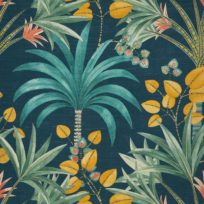 Mirissa pétrole turquoise Collection Aventura Papier peint Casamance