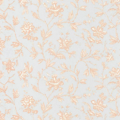Rosa rose pêche Collection Les Belles Toiles de Jouy Papier peint Casadeco
