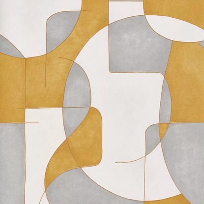 Op' Art bleu / or Collection Gallery Papier peint Casadeco