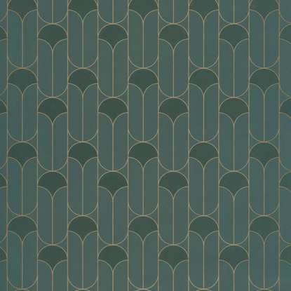 Paris vert anglais Collection Green & Co Papier peint Caselio