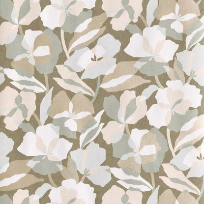 Amaryllis sauge/nacré Collection Jardin Félicia Papier peint Casamance
