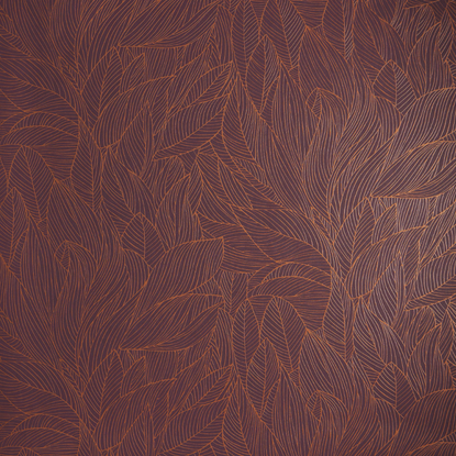 Hosta pourpre/cuivré Collection Jardin Félicia Papier peint Casamance
