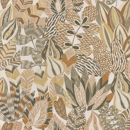 Alfabia kaki/vanille Collection Palmadora Papier peint Casamance