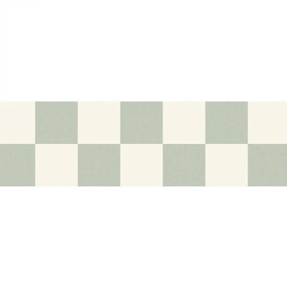Checks border vert amande Collection Line up Papier peint frise Caselio
