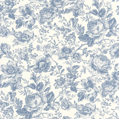 Célestine bleu encre Collection Les belles toiles de Jouy 2 Casadeco