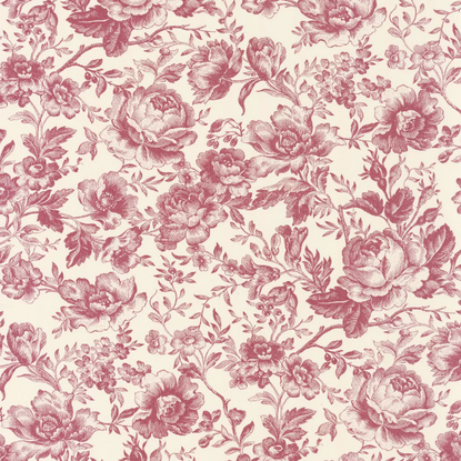 Célestine rouge grenat Collection Les belles toiles de Jouy 2 Casadeco