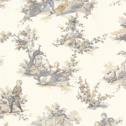 Gavote beige lin Collection Les belles toiles de Jouy 2 Casadeco