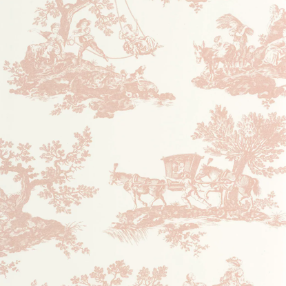 Cadence rose poudré Collection Les belles toiles de Jouy 2 Casadeco