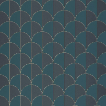 Mariette bleu nuit Collection Maison Simeon Papier peint Caselio