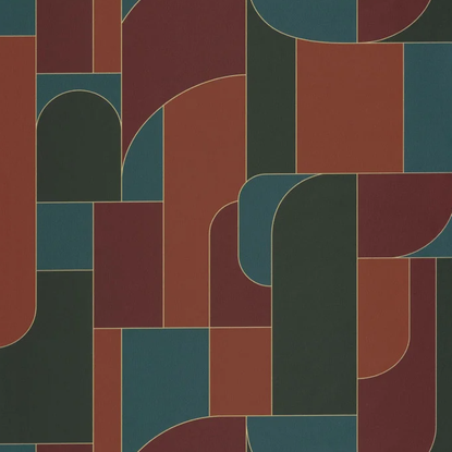Achille grenat Collection Maison Simeon Papier peint Caselio