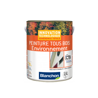 Peinture Tous Bois Environnement RAL 9016 blanc 1L Blanchon