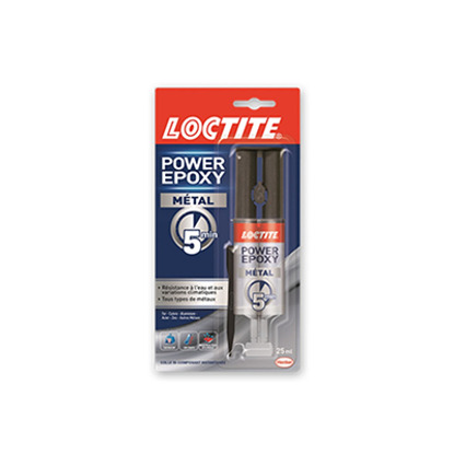 Colle Power Epoxy métal en seringue 25mL Loctite