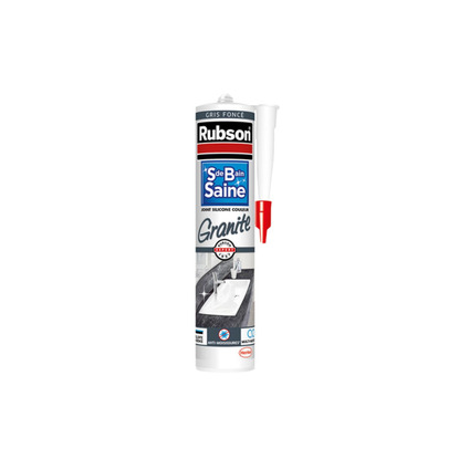 Joint silicone couleur Salle de bain Saine gris foncé 280 mL Rubson