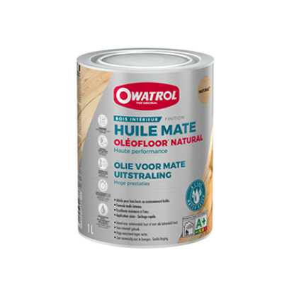 Huile mate haute performance Oléofloor Natural gris antique 1L Owatrol