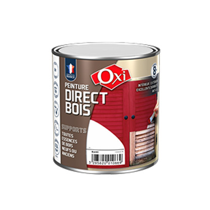 Peinture direct bois gris clair 0.5L Oxi