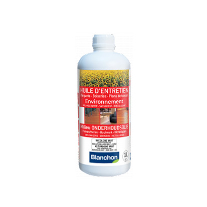 Huile d'entretien environnement incolore mat 1L Blanchon
