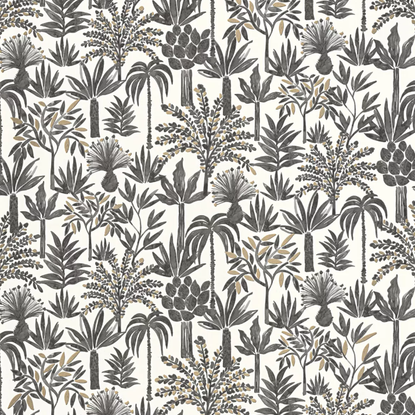 Wild Life blanc noir Moonlight 2 Papier peint Caselio