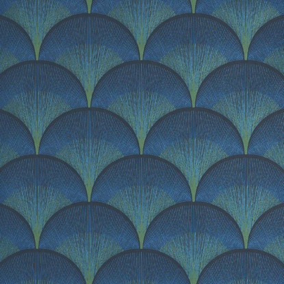 Broadway bleu indigo Papier peint Casadeco