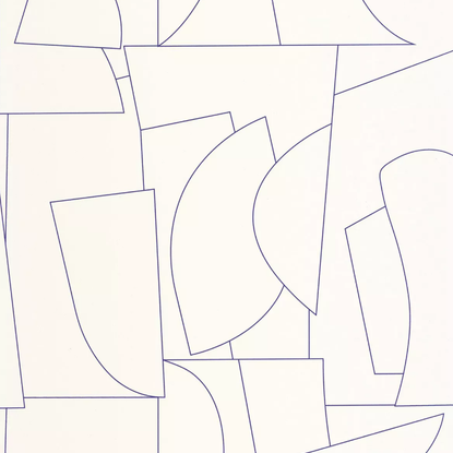 Edges bleu électrique Collection Outlines Papier peint Caselio