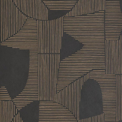 Graphique noir / taupe Collection Gallery Papier peint Casadeco