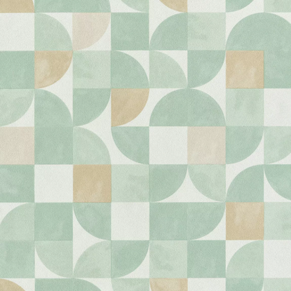 Happiness vert d'eau Collection Green Life 2 Papier peint Caselio