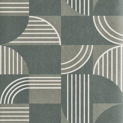 Années 30 vert de gris Faubourg des Lumières Papier peint Casamance