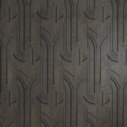 Porte dorée noir/dorée Faubourg des Lumières Papier peint Casamance