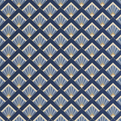 Effervescence bleu d'outre mer doré Collection Elégance Papier peint Caselio