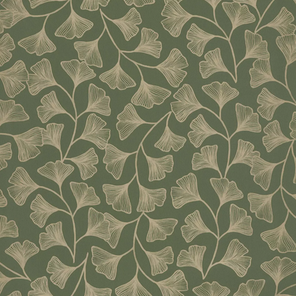 Osaka vert kaki or Collection Green & Co Papier peint Caselio