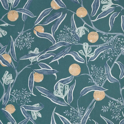 Eurydice bleu egee Collection Danae Papier peint Caselio