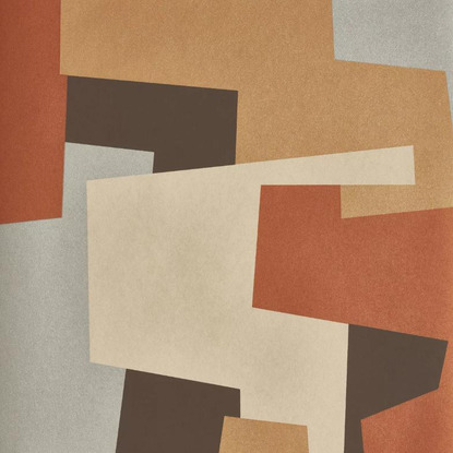 Graphic Game terre de sienne Collection Color Game Papier peint Casadeco
