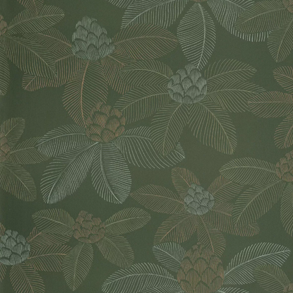Lotus vert anglais Collection Art of botany Papier peint Caselio