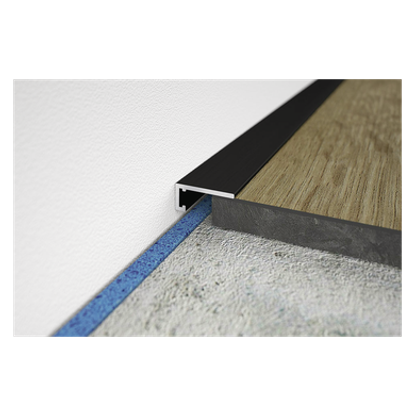 Arrêt parquet-LVT Mini-Leiste alu noir 2m Romus