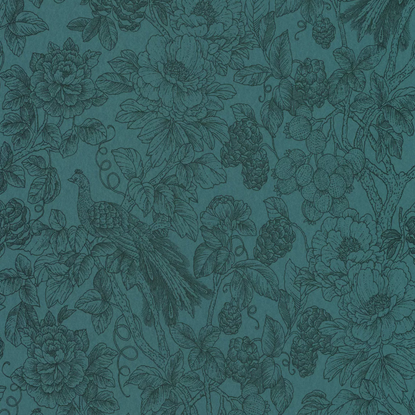 Feather turquoise Collection Delicacy Papier peint Casadeco