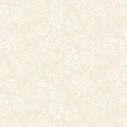 Pastel ivoire Collection Broderies Papier peint Casamance